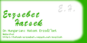 erzsebet hatsek business card